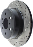 StopTech 07-10 GMC Sierra (w/ Rear Drum) / 07-09 GMC Yukon Rear Left Slotted & Drilled Rotor