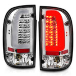 ANZO 95-00 Toyota Tacoma LED Taillights Chrome Housing Clear Lens (Pair)