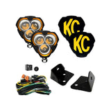 KC HiLiTES Jeep JK FLEX ERA 3 2-Light Sys Pillar Mount (40W Combo Beam)