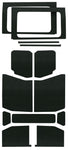 DEI 18-23 Jeep Wrangler JL 4-Door Boom Mat Complete Headliner Kit - 13 Piece - Black