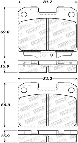 StopTech 93-99 Mitsubishi 3000GT Street Performance Rear Brake Pads