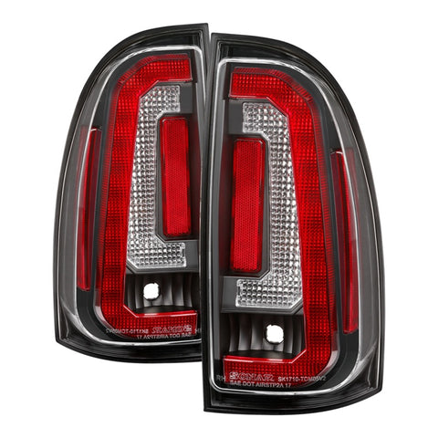 Spyder 05-15 Toyota Tacoma LED Tail Lights (Not Compatible w/OEM LEDS) - Black ALT-YD-TT05V2-LB-BK