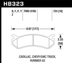 Hawk 06 Chevy Avalanche 2500 / GMC Truck / Hummer Super Duty Street Rear Brake Pads