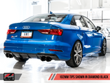 AWE Tuning Audi 8V S3 Track Edition Exhaust w/Diamond Black Tips 102mm