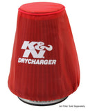 K&N Red Drycharger 5.25in x 3in Round Tapered Air Filter Wrap